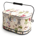 Dritz St. Jane Sewing Basket, Large Oval (Metal Handle)