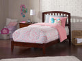 AFI, Richmond Twin XL Foundation Bed with Attachable USB Charger, Walnut