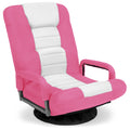 Best Choice Products Swivel Gaming Chair 360 Degree Multipurpose Floor Chair Rocker for TV, Reading, Playing Video Games w/Lumba