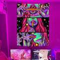 Yeoiat Cute Tapestry Anime Tapestry Abstract Tapestries Aesthetic Tapestry Wall Hanging for Bedroom Dorm Living Room (Pink, 60.0