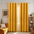 KOUFALL Yellow Mid Century Modern Curtains,Blackout Grommet Vintage Boho 50s 60s 70s Retro Curtains for Living Room Bedroom 84 I