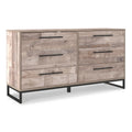 Signature Design by Ashley Neilsville 6 Drawer Dresser, Light Brown