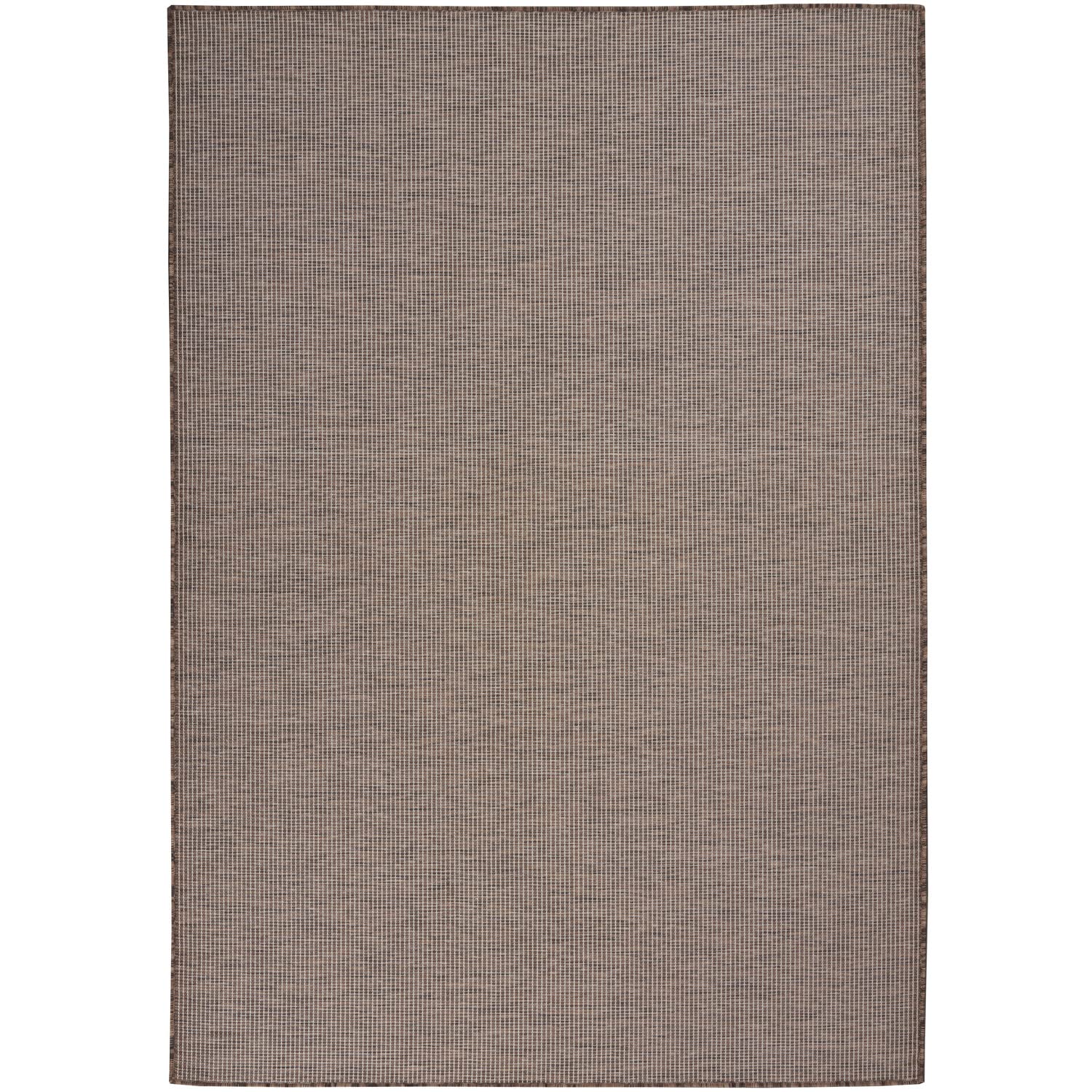 Nourison Positano Indoor-Outdoor Natural 5 x 7 Area Rug, Easy Cleaning, Non Shedding, Bed Room, Living Room, Dining Room, Back