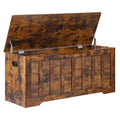 VANKILEY 43.3Storage chest extra large,storage trunk with 2 safety Hinges,Wooden storage Bench,Shoe Bench,43.3x15.7x19.1 Inch,Ea