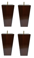 Elegent Upholstery 6 Solid Wood Furniture Sofa/Chair/Ottoman Tapered Legs Walnut Finish [5/16 Bolt] - Set of 4
