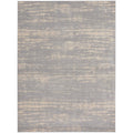 Nourison Essentials Indoor/Outdoor Solid Abstract Grey/Beige 8 x 10 Area Rug, Easy Cleaning, Non Shedding, Bed Room, Living Ro