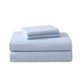 Laura Ashley - Full Sheet Set, Cotton Flannel Bedding, Brushed for Extra Softness & Comfort (Serene Blue, Full)