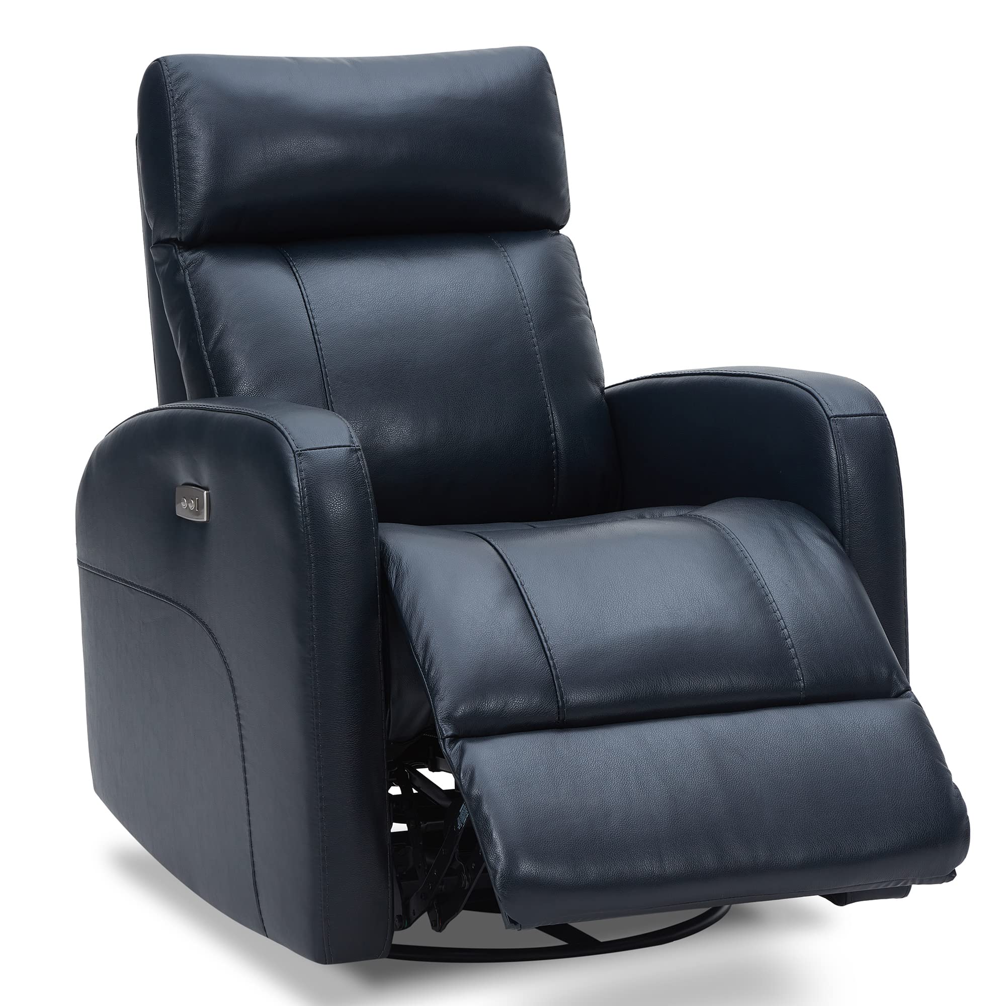 CHITA Genuine Leather Power Swivel Glider Recliner Chair for Adults, FSC Certified Electric Nursery Rocker Recliner Chair for Li