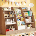 FFBCFDK 4 Tier Kids Bookshelf, 4 Layer Sling Kids Book Shelf for Kids Rooms, XXL Wood Children Bookcase,Baby Storage Book Rack,T