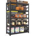 Notmise Garage Shelving, Storage Shelves Heavy Duty, 5-Tier Adjustable Black Shelving, 2550LBS Utility Shelf for Garage/Basement