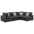 Coaster Home Furnishings - Serene - 4-Piece Upholstered Modular Sectional Sofa with Reversible Cushions and Accent Pillows - Liv