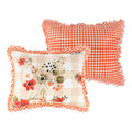 Greenland Home Wheatly Farmhouse Gingham Quilted Pillow Sham, Standard 20x26-inch, with Ruffle Trim