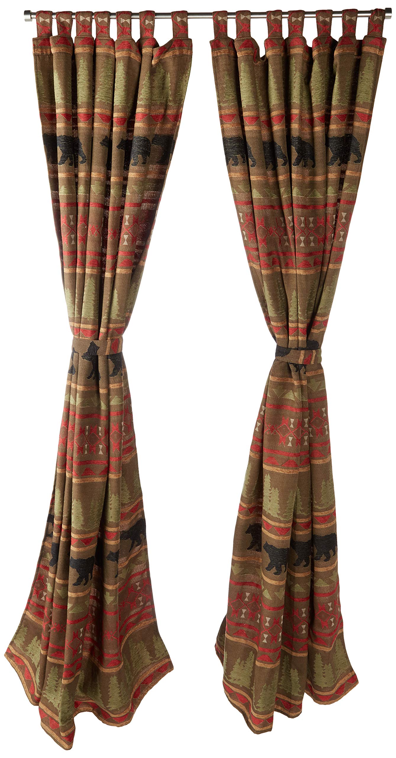 Carstens Bear country Drapes, Red