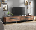 WAMPAT 3 in 1 Modern TV Stand for TVs up to 110 inch, Wood Entertainment Center TV Console with Storage Cabinets and Metal Base,