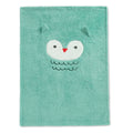 Delta Children Sherpa Throw Blanket for Kids, Light Teal Owl