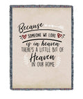 Pure Country Weavers Theres A Little Bit of Heaven in Our Home XL - Sympathy Bereavement Gift Tapestry Throw Woven from Cotton 