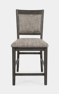 Jofran Altamonte Upholstered Stool Counter Barstool Set, 20X24X42, Brushed Grey
