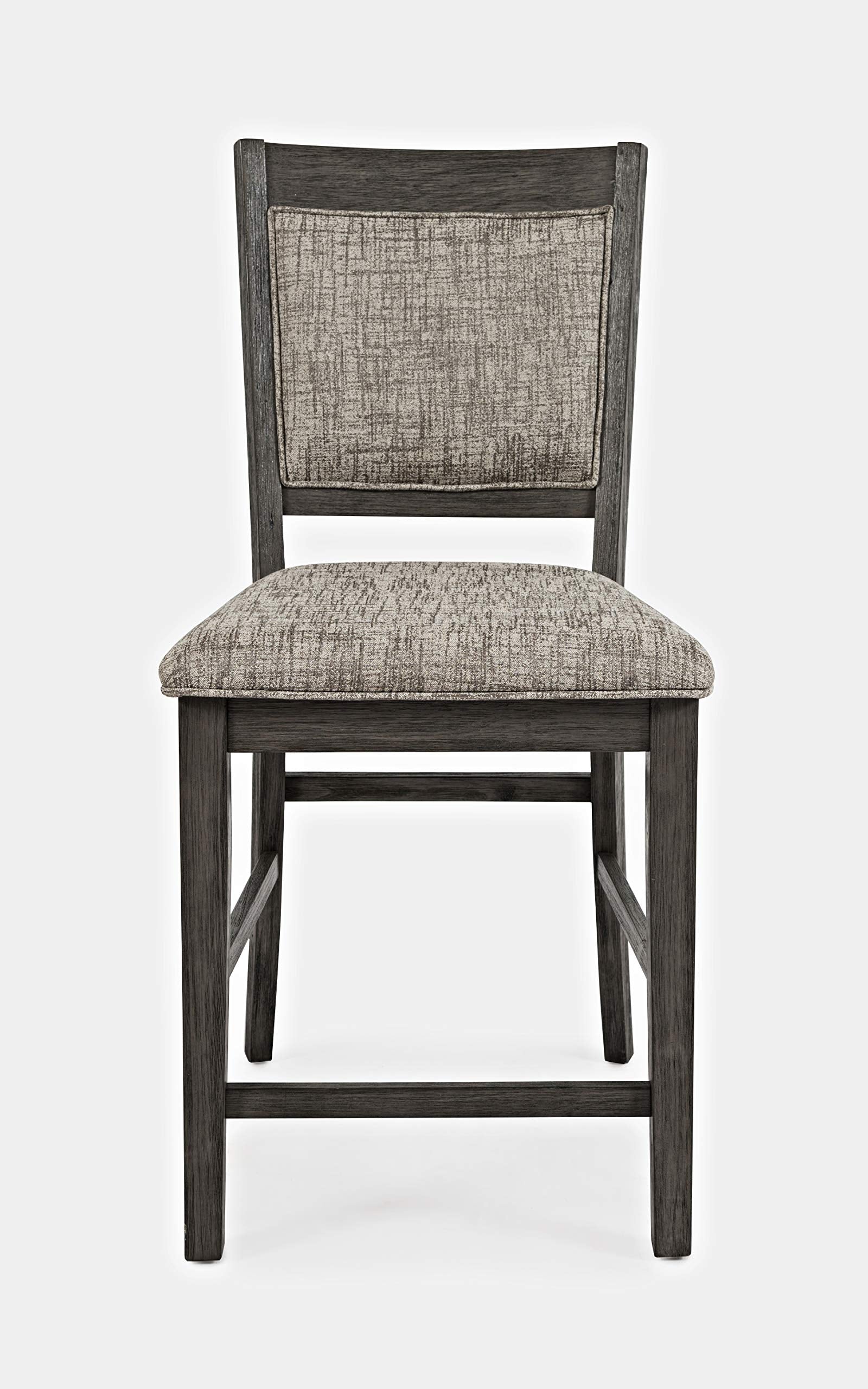 Jofran Altamonte Upholstered Stool Counter Barstool Set, 20X24X42, Brushed Grey