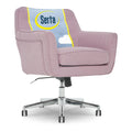 Serta Ashland Home Office Desk Chair with Button Tufted Mid-Back, Memory Foam Cushion and Padded Arms, Mid Century Modern Vanity