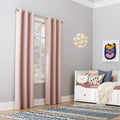 Sun Zero - 55407 Riley Kids Bedroom Blackout Grommet Curtain Panel, 40 x 84, Blush