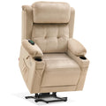 MCombo Large Triple Motor Power Lift Recliner Chair with Massage and Heat for Elderly People, Adjustable Headrest, Infinite Posi