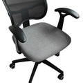 FORCHEER Office Desk Chair Seat Covers Jacquard Fabric Computer Chair Seat Cushion Slipcovers-Gray