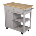 SEI Furniture Rolling w/Storage Kitchen Island, Grey/Natural (AMZ4375211AK)