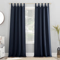 Sun Zero - 51927 Easton Blackout Energy Effcient Tab Top Curtain Panel, 40 x 63, Navy Blue