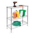 Honey-Can-Do 3-Tier Heavy-Duty Adjustable Shelf Storage Unit With 200-lb Capacity, Chrome SHF-09367 Steel Shelving, Heavy Duty S