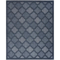 Nourison Home Easy Care 7 x 10 Fabric Navy Blue Modern Indoor/Outdoor Rug