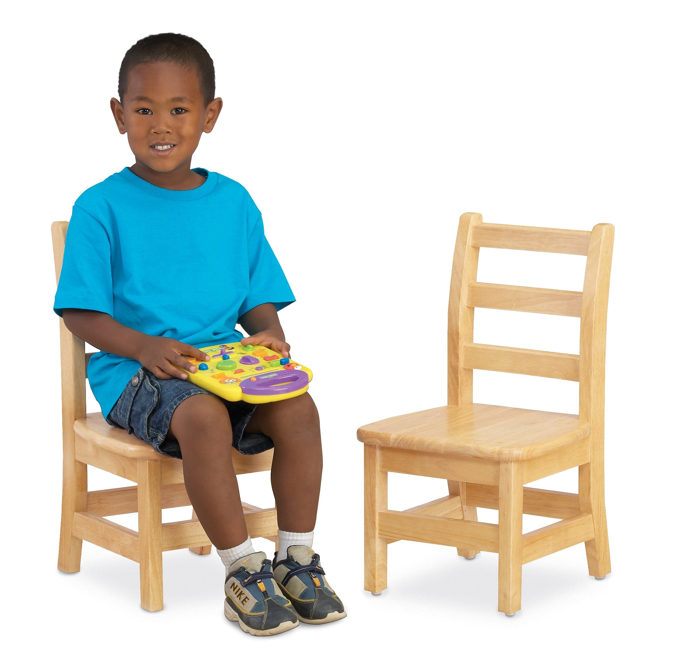 Jonti-Craft KYDZ Ladder Back Chair Pair, 14 Height