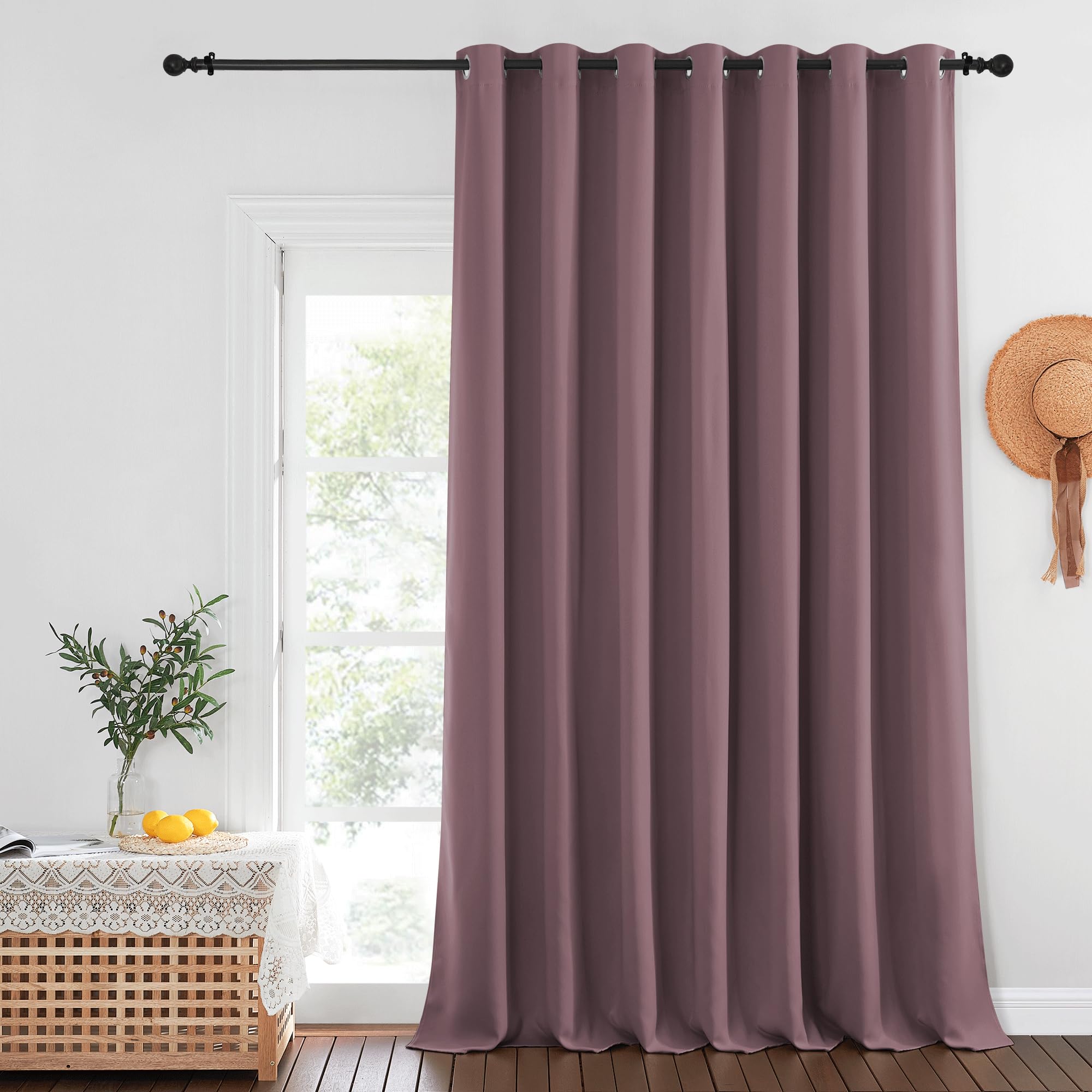 NICETOWN Privacy Room Divider Curtain Thermal Blackout Curtain for Patio Door, Living Room, Bedroom Partition and Shared Office 