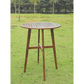 Acacia 32-inch Round Bar Height Table - stain