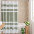 Madison Park Shower Curtain Spa Waffle Weave Wide Shower Curtain for Bathroom 3M Scotchgard Moisture Management, Spa Quality Mod