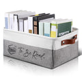 Marsui Book Lover Gifts TBR Book Storage Basket to Be Read List Storage Bin Bookish Accessories Bookworm Gift for Club Members S
