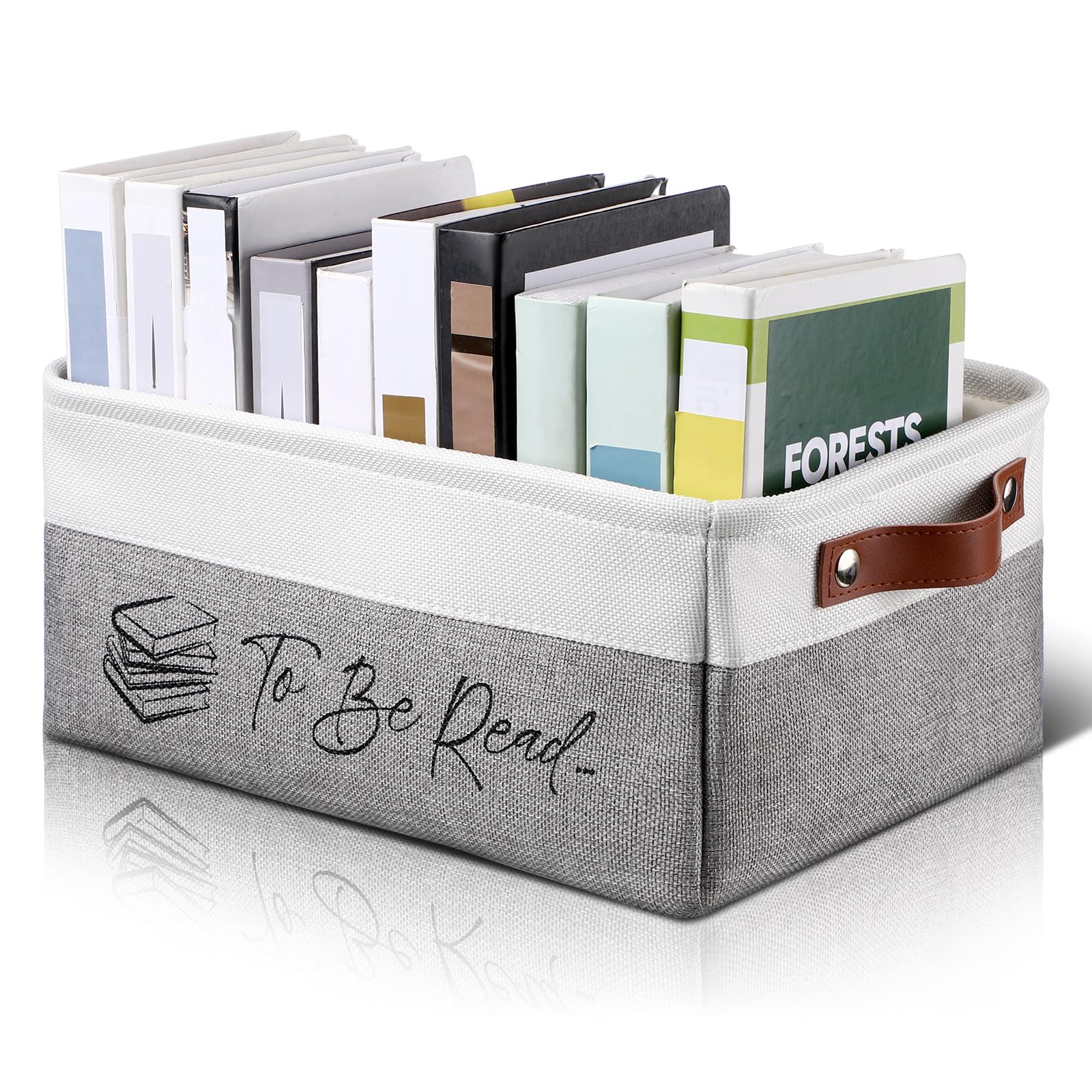 Marsui Book Lover Gifts TBR Book Storage Basket to Be Read List Storage Bin Bookish Accessories Bookworm Gift for Club Members S