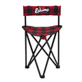 Eskimo Folding Ice Chair, Standard, Buffalo Plaid Adjustable Height, Alloy Steel Red/Black