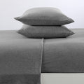 3 Piece Jersey Knit Twin XL Cotton Blend Grey Sheet Set | Ultra-Soft T-Shirt Jersey Bedding Sheets & Pillowcases | Heathered, Br