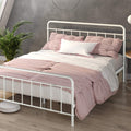 ZINUS Florence Full Panel Metal Platform Bed Frame / Mattress Foundation / No Box Spring Needed / Easy Assembly, White, Twin