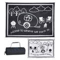 Stylish Camping Mings Mark RH8111 Reversible RV Home Mat - 8 x 11, Black/White