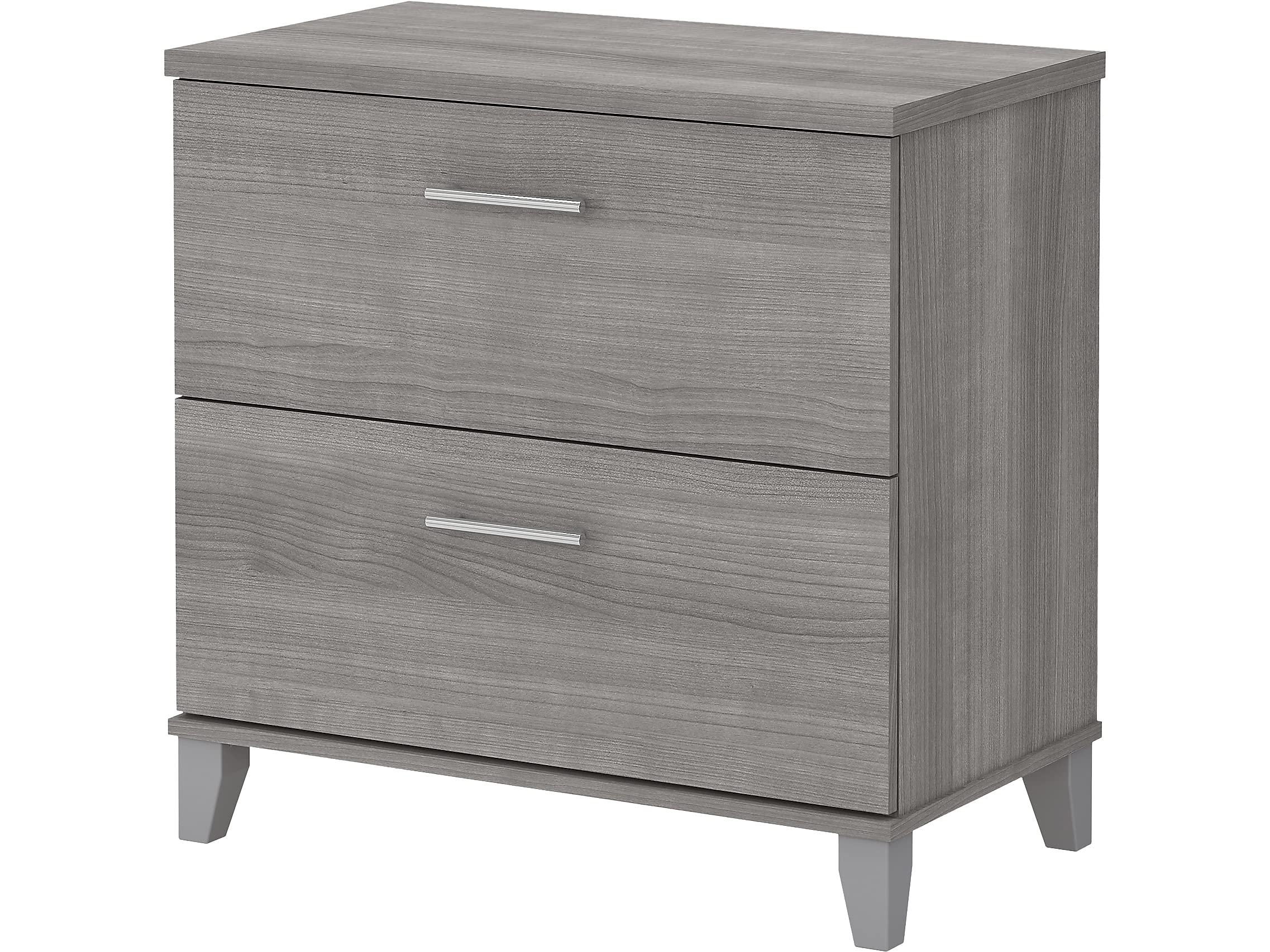 Bush Furniture Somerset 2 Drawer Lateral File Cabinet in Platinum Gray