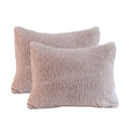 Reafort New Ultra Soft Sherpa Pillowcases Pillow Covers Standard Size 20x26 Pack of 2 with Zipper Closure (Taupe, 20   x26    St
