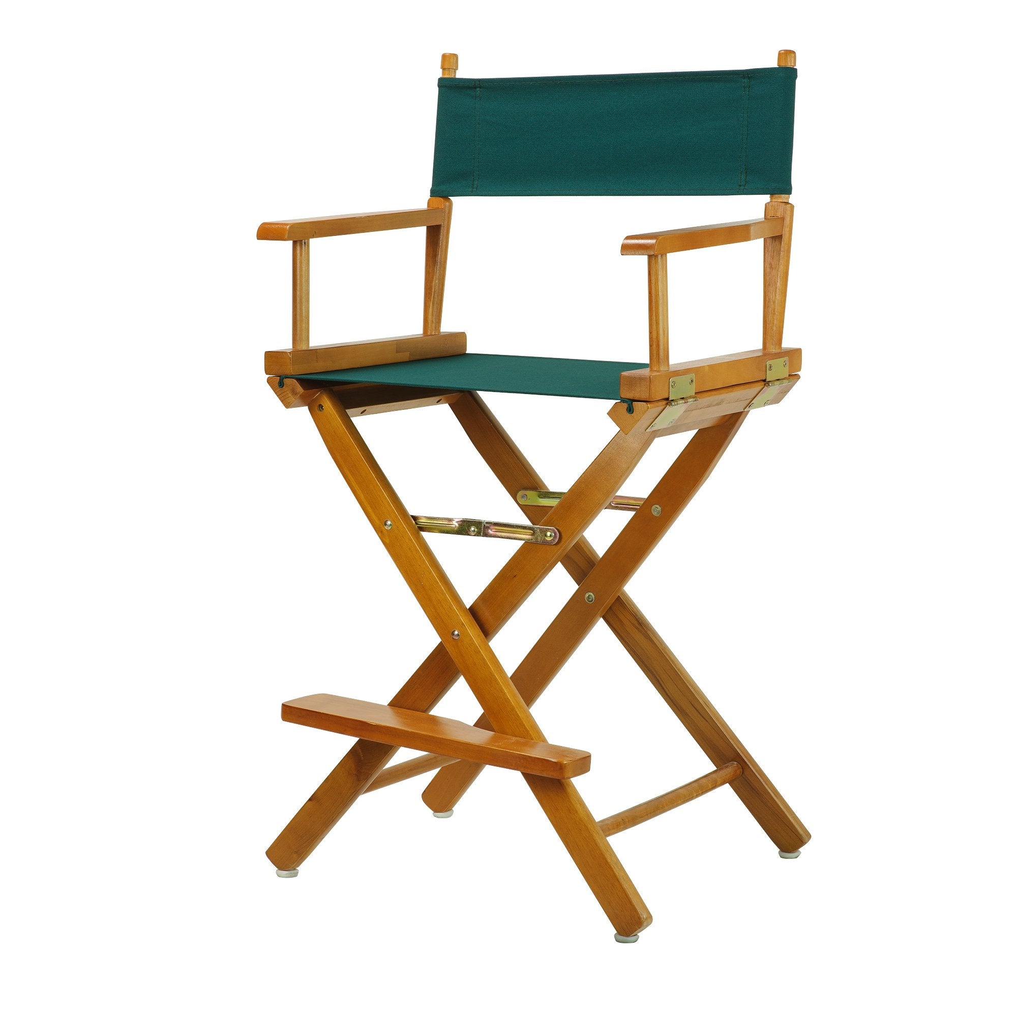 Casual Home 24 Directors Chair Honey Oak Frame-with Hunter Green Canvas, Counter Height