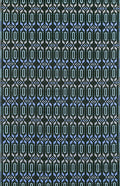 Mad Mats Geometric Outdoor Rug, Reversible Plastic Mat (2.5  X 6 , Dark Periwinkle)