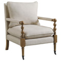 Coaster Home Furnishings - Dempsy - Upholstered Accent Chair with Casters, Fabric Upholstered, Pillow Back, Covered Armrests - L