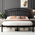 Feonase Full Black Bed Frame, Heavy-Duty Metal Bed Frame with 13 Hardened Steel Slats, 12 Under-Bed Storage, Noise-Free, Easy As