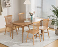 Saylike Dining Chairs Set of 4, Farmhouse Solid Wood Windsor Kitchen Chairs Set with Spindle Back for Restaurant Dining Room (4,