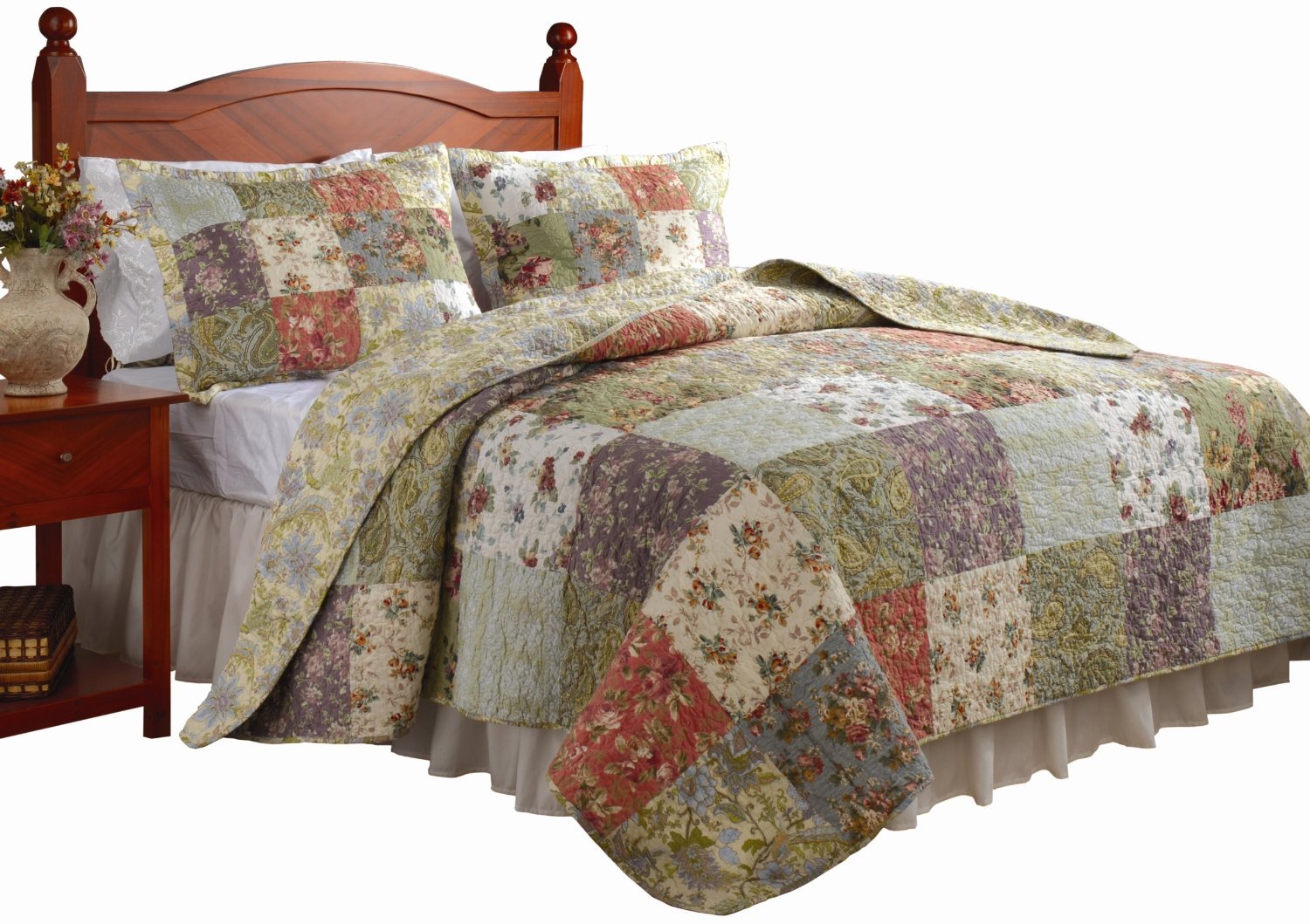 Blooming Prairie Multi Quilt Set, 3-Piece Full/Queen