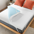 PERLECARE 3 Inch Memory Foam Mattress Topper King, Cooling Gel Bed Topper for Pressure Relief,Removable & Non-Slip Soft Cover,Ce