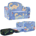 Thick Comfy Toddler Chair and Couch for Kids,2-in-1 Soft Plush Fold Out Sofa for Children,Convertible Couch to Lounger for Toddl